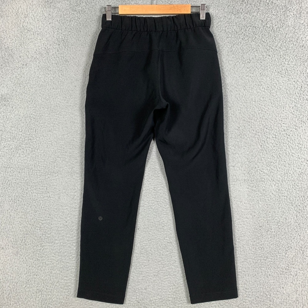 Lululemon On The Fly Pant Womens 4 Black Woven High Rise Wrinkle Free 7/8 Travel - Picture 6 of 9